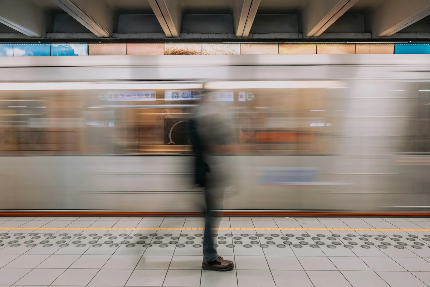 A passenger train fleet in motion